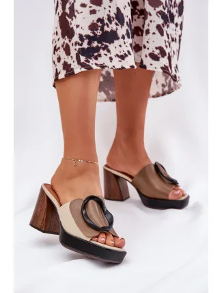 Žabky na podpätku model 212886 Krok vo veľkom štýle