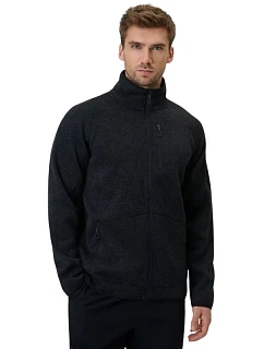Pánsky fleece 4F M443 deep black melange 4FWSS26TFLEM443 20M