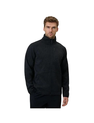 Pánsky fleece 4F M443 deep black melange 4FWSS26TFLEM443 20M Pánsky fleece 4F M443 deep black melange 4FWSS26TFLEM443 20M