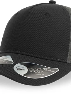 Atlantis Headwear Zion 5-panelová truckerová čiapka 33.0120 čierna/tmavošedá