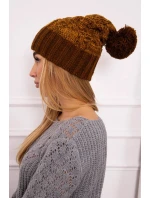 Paris fleecová čiapka K213 hnedá + horčičná Paris fleecová čiapka K213 hnedá + horčičná