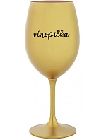 VÍNOPIČKA - zlatý pohár na víno 350 ml