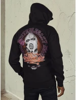 Pánska mikina s potlačou čierna FashionStreet BX5665