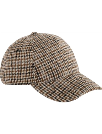 Beechfield B 625 5 panelová kšiltovka "Wool Blend Check" 53.0625 tan houndstooth Beechfield B 625 5 panelová kšiltovka "Wool Blend Check" 53.0625 tan houndstooth