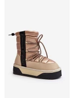 Śniegowce Damskie Na Grubej Podeszwie Wegańskie D.Franklin DFSH371006 Beżowe