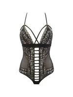 Sexy body V-10100 čierno/zlatá - Axami