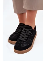 Zamszowe Sneakersy Damskie Big Star SS274673 HI-POLY SYSTEM Czarne