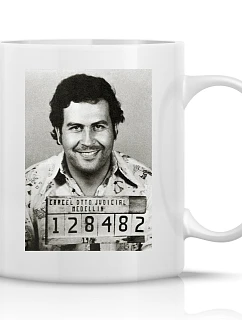 PABLO ESCOBAR - klasický biely keramický hrnček 300 ml