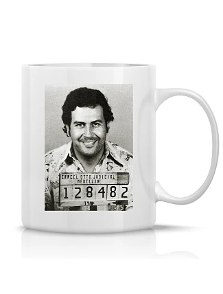 PABLO ESCOBAR - klasický biely keramický hrnček 300 ml PABLO ESCOBAR - klasický biely keramický hrnček 300 ml