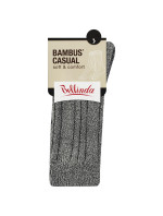 Zimné bambusové ponožky BAMBUS CASUAL UNISEX SOCKS - BELLINDA - sivý melír
