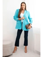 Bunda s klopami elegantná tyrkysová