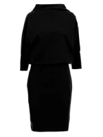 B175 Šaty s kimonovými rukávmi - čierne B175 Šaty s kimonovými rukávmi - čierne