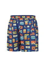 Pánske plavecké šortky Happy Shorts long SM29-48 Tmavomodrá zmes - Self