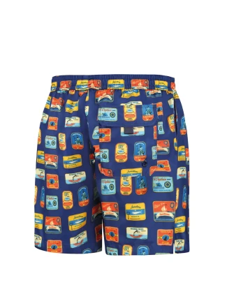 Pánske plavecké šortky Happy Shorts long SM29-48 Tmavomodrá zmes - Self
