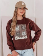 Dámska nadrozmerná mikina s medvedíkmi MISOBEARS bordová FashionStreet BY1434 Dámska nadrozmerná mikina s medvedíkmi MISOBEARS bordová FashionStreet BY1434