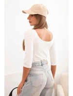 Blúzka s okrúhlym výstrihom ecru Blúzka s okrúhlym výstrihom ecru