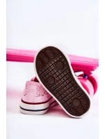 Dziecięce Trampki Z Koronką Różowe Roly-Poly