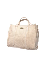 Kožená nákupná taška na zips Big Star RR574073 Beige