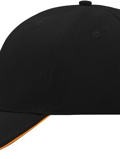 Daiber MB 24 6-panelová sendvičová čiapka 03.0024 čierna/oranžová
