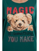 Kúzelne zelená blúzka s potlačou