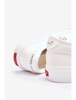 Damskie Materiałowe Tenisówki Cross Jeans LL2R4043 Białe