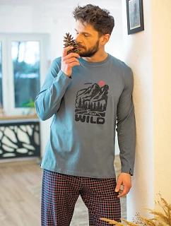 Pyžamo Key MNS 634 B26 s dlhými rukávmi, veľkosť M–2XL
