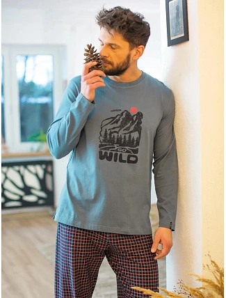 Pyžamo Key MNS 634 B26 s dlhými rukávmi, veľkosť M–2XL Pyžamo Key MNS 634 B26 s dlhými rukávmi, veľkosť M–2XL