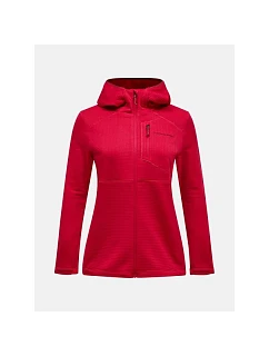 Mikina PEAK PERFORMANCE W Trail Polartec Zip Hood v bordovej farbe