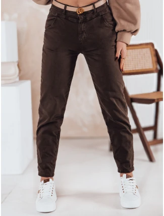 Dámske džínsové nohavice STREETSTYLE hnedé FashionStreet UY2393 Dámske džínsové nohavice STREETSTYLE hnedé FashionStreet UY2393