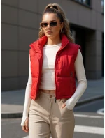 FashionStreet dámska prešívaná červená vesta TY5198