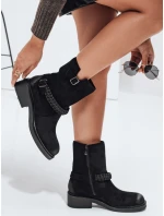 Dámske čierne semišové topánky FashionStreet ZY1032
