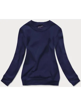 Tmavomodrá dámska tepláková mikina so sťahovacími lemami (W01-66)