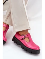 Lakované kožené poltopánky s prackou Zazoo 20183 Fuchsia Lakované kožené poltopánky s prackou Zazoo 20183 Fuchsia