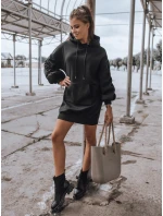 EASSY teplákové šaty čierne FashionStreet BY1025 EASSY teplákové šaty čierne FashionStreet BY1025