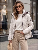 Dámska prechodová bunda s kapucňou, svetlošedá, FashionStreet TY5776