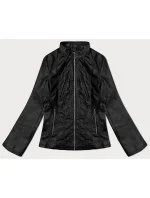 Čierna klasická plus size bunda z ekokože J Style (11Z8133) Čierna klasická plus size bunda z ekokože J Style (11Z8133)