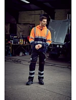 Mikina s kapucňou Yoko HVK 07 Hi-Vis 79.VK07, žltá/námornícka modrá Mikina s kapucňou Yoko HVK 07 Hi-Vis 79.VK07, žltá/námornícka modrá