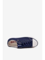 Pánske nízke tenisky z textilu Big Star DD174503 tmavomodré Pánske nízke tenisky z textilu Big Star DD174503 tmavomodré