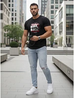 Pánske bavlnené tričko s potlačou VINTAGE CAR FashionStreet black NX5082R Pánske bavlnené tričko s potlačou VINTAGE CAR FashionStreet black NX5082R