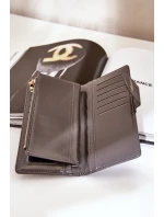 Portfel Damski Z Eko Skóry Szary Kalinessa