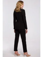 K056 Sako s opaskom na zaväzovanie - čierne