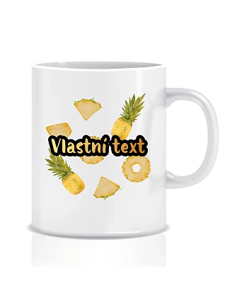 Personalizovaný klasický biely keramický hrnček s objemom 300 ml s letným ovocím Personalizovaný klasický biely keramický hrnček s objemom 300 ml s letným ovocím