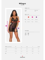 Pôvabná košieľka Millagro chemise - Obsessive Pôvabná košieľka Millagro chemise - Obsessive