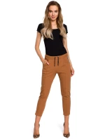 Dámske teplákové nohavice M411 karamel - MOE