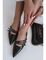 Lakované balerínky KL2913 Palenna Black - Sweet Shoes Lakované balerínky KL2913 Palenna Black - Sweet Shoes
