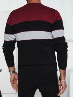 Pánsky čierny sveter FashionStreet WX2283 Pánsky čierny sveter FashionStreet WX2283