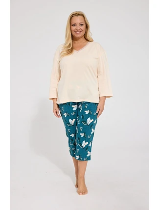 Pyžamo Cornette 1107/506 Ester 3/4 3XL–5XL Pyžamo Cornette 1107/506 Ester 3/4 3XL–5XL
