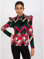 Blúzka DHJ BZ 6533C 1.81P tmavo zelená