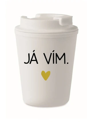 JÁ VÍM. - bílý termohrnek 300 ml