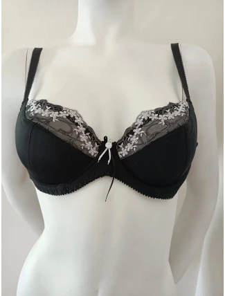 Vystužená podprsenka s kosticou 047 čierna - Kostar